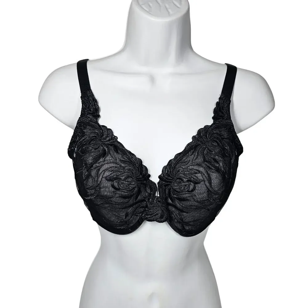 Wacoal 85579 Beguiling Full Figure Underwire in Black  Size 34DD